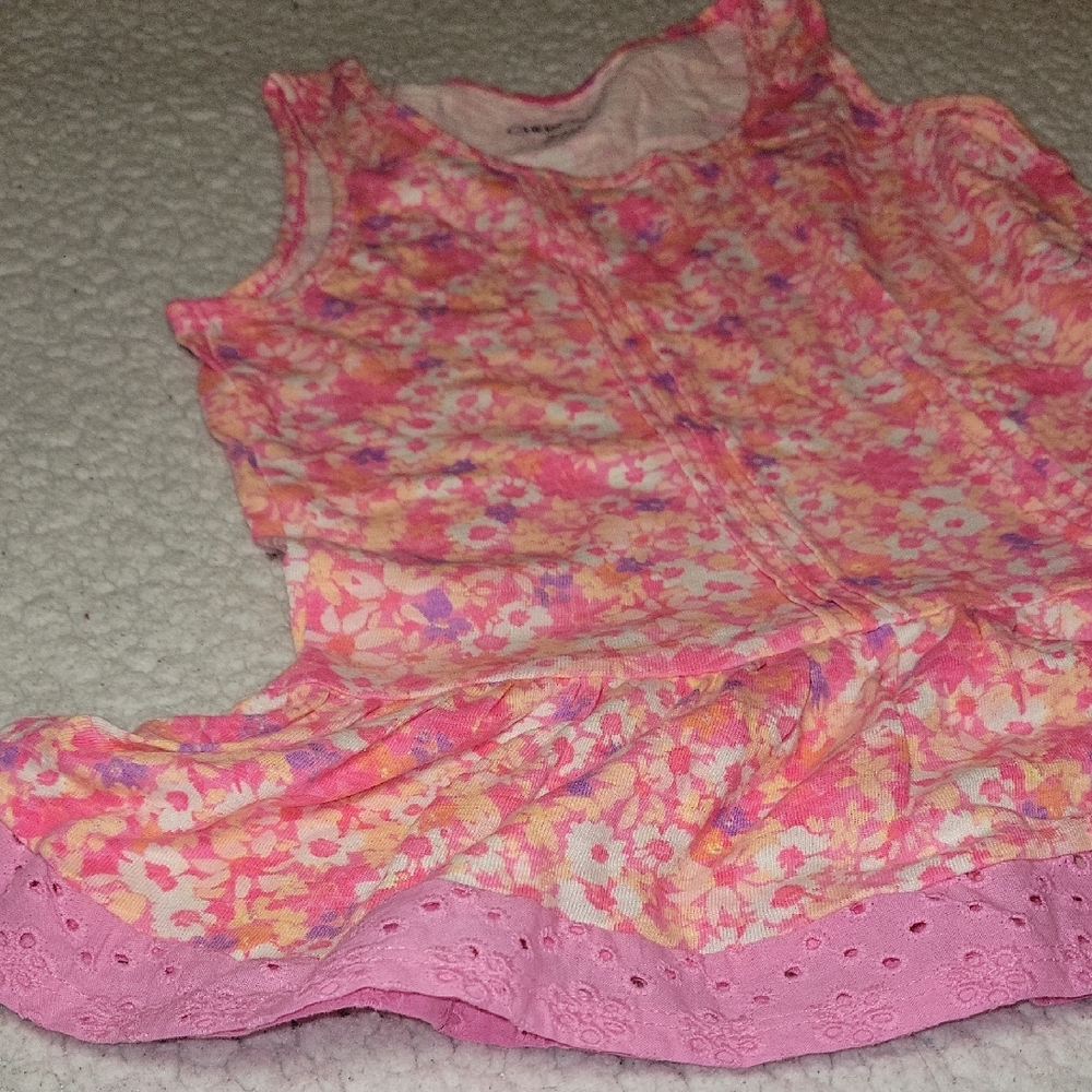 Cherokee Pink and White Floral Tank Top - Picture 2 of 3
